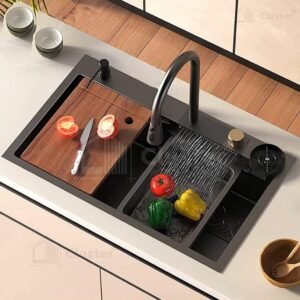 Waterfall Kitchen Sink(Black)